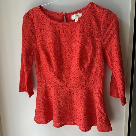 Anthropologie peplum top EUC size 10 - Picture 2 of 15